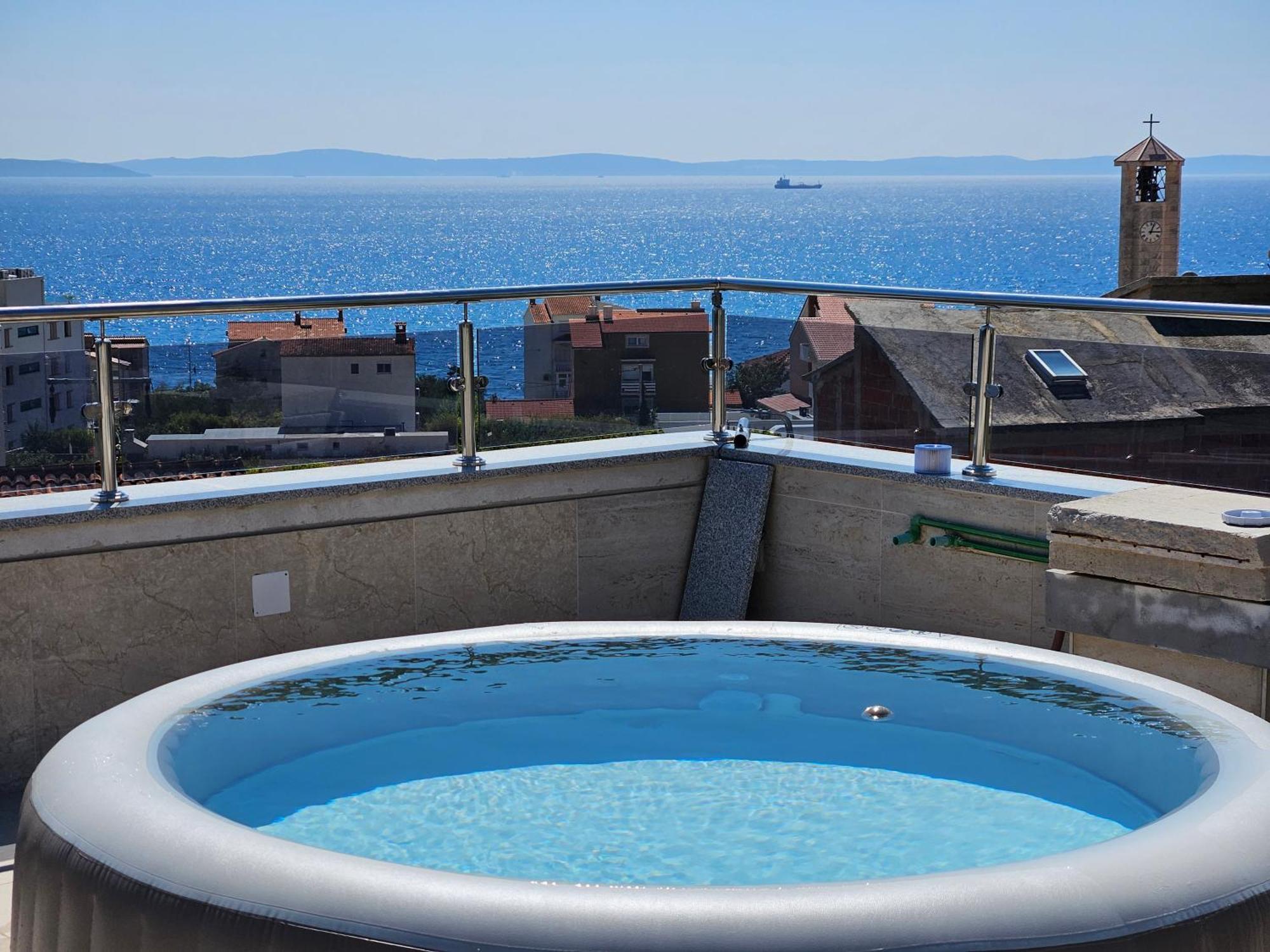 Modern Villa With Jacuzzi, Beautiful Sea View, Near Split! Villa 36A ポドストラナ エクステリア 写真